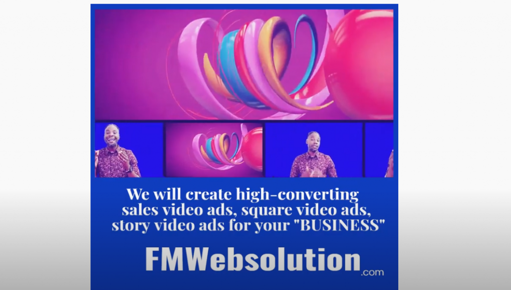 Create high converting sales video ads, square video ads, story video ads for your “BUSINESS”
